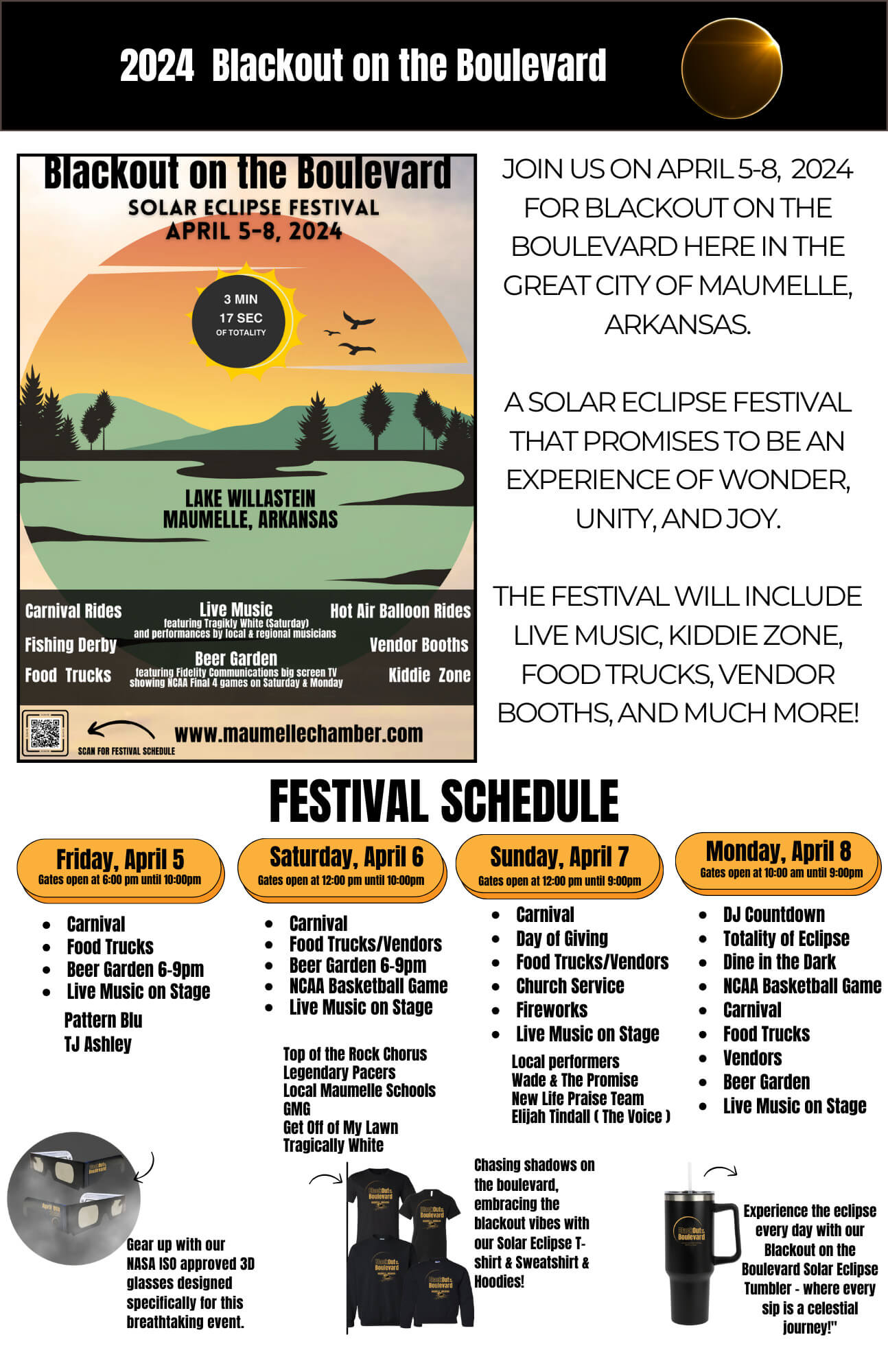 Experience the Solar Eclipse in Maumelle April 58th 2024 Maumelle
